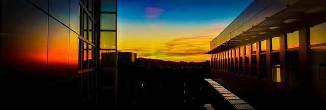 Camille Kendall Academic Center at sunset (Photo credit: Ted Eytan) 
