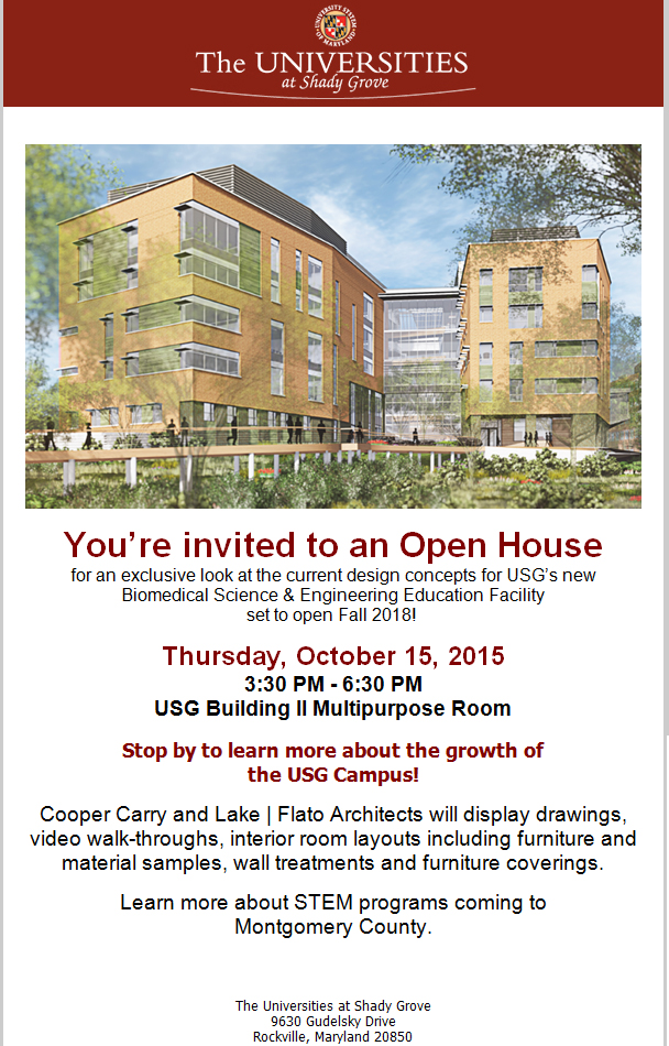 Biomedical Sciences and Engineering Education (BSE) Facility Open House Invitation
