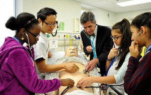 John Sackett in Nursing Lab